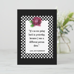 Wonderland Alice Quote   Card