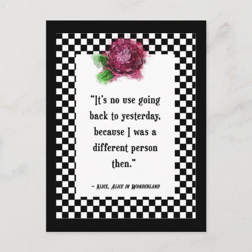 Wonderland Alice Quote  Postcard