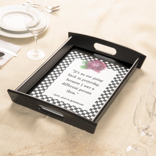 Wonderland Alice Quote Serving Tray (Front)