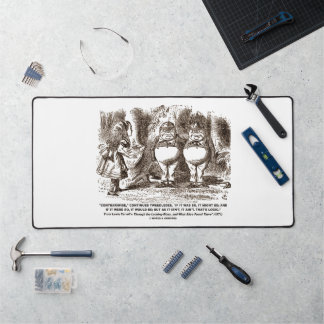 Wonderland Alice Tweedledum Tweedledee Logic Qte Desk Mat