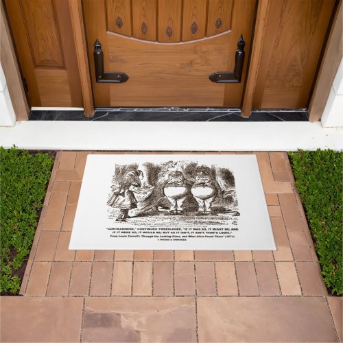 Wonderland Alice Tweedledum Tweedledee Logic Qte Doormat