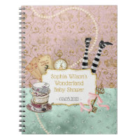 Wonderland Baby Shower Spiral Photo Notebook