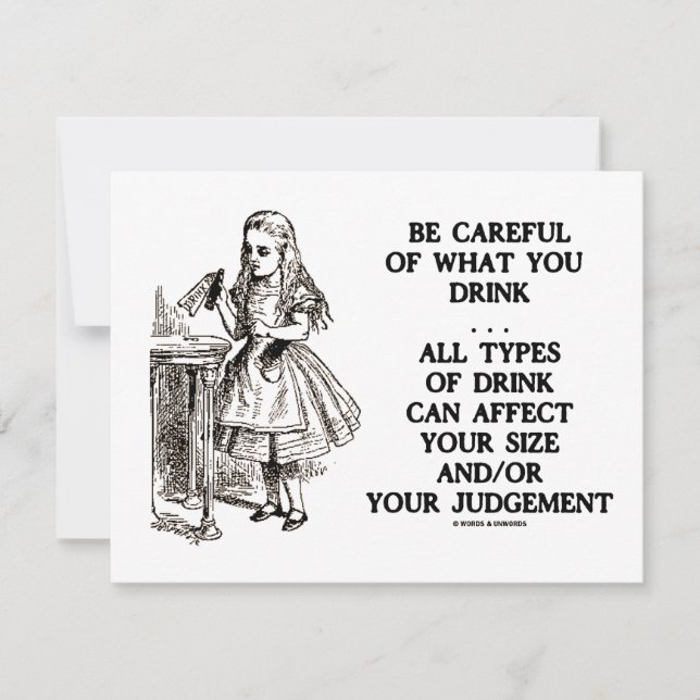 Wonderland Be Careful What You Drink (Alice) (Front)