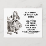 Wonderland Be Careful What You Drink (Alice) Postcard