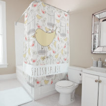Wonderland Birds and Cages Shower Curtain