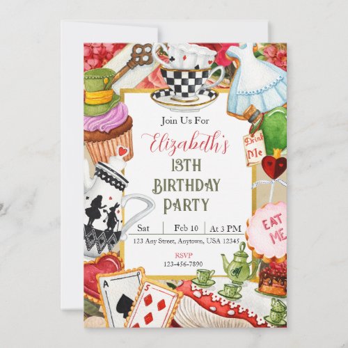 Wonderland Birthday Invite