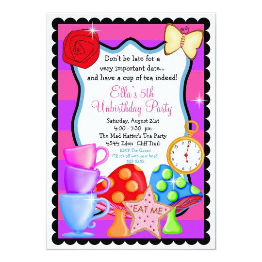 Wonderland Birthday Party Invitation