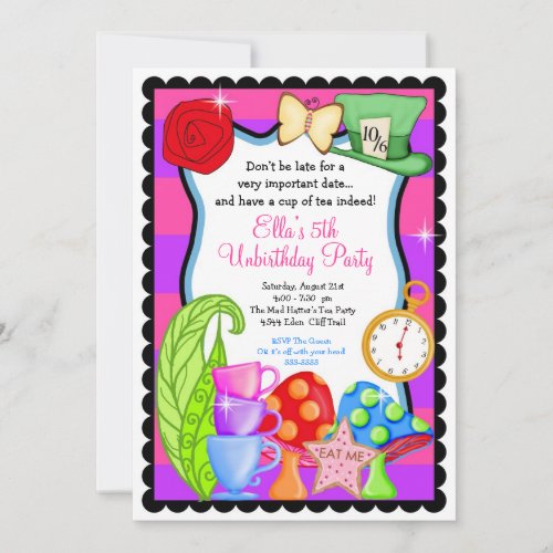 Wonderland  Birthday  Party Invitation