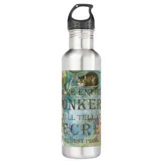 Wonderland - bonkers Quote -  Alice In Wonderland Stainless Steel Water Bottle