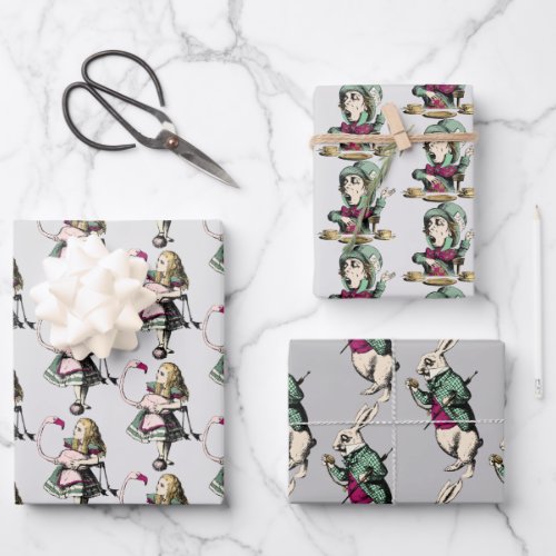 Wonderland Characters Trio Wrapping Paper Sheets