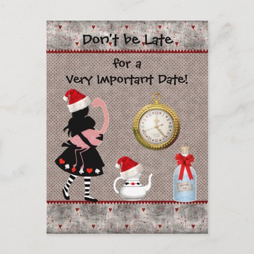 Wonderland Christmas Save the Date Baby Shower Announcement Postcard