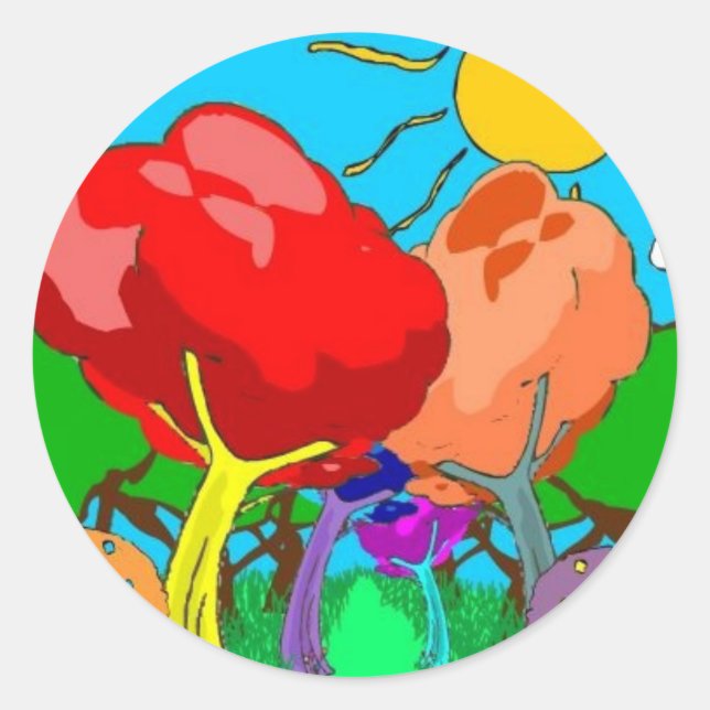 wonderland classic round sticker (Front)