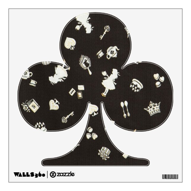 Wonderland Club 1 of 4 Card Suits Wall Decal (Front)