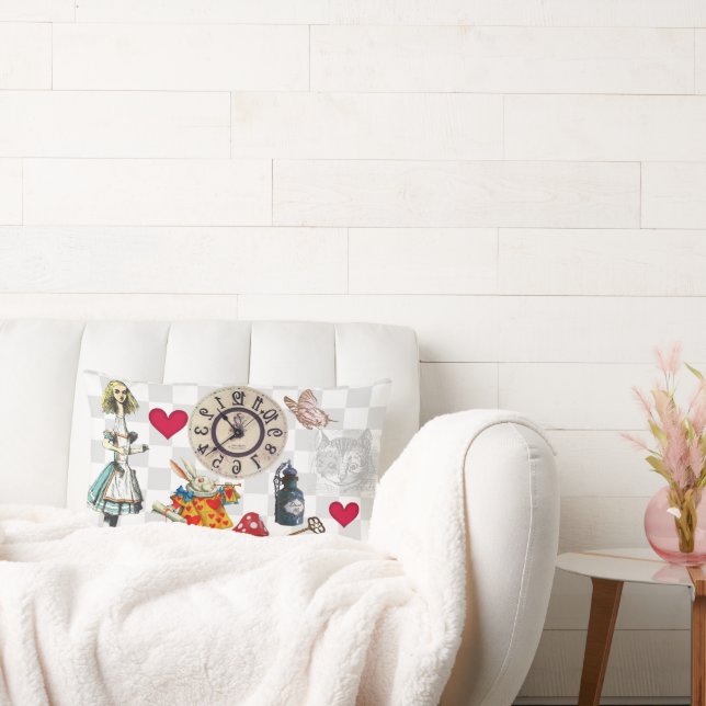 Wonderland Collage Lumbar Pillow (Couch)