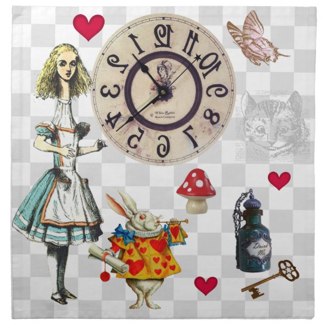 Wonderland Collage Napkin (Front)