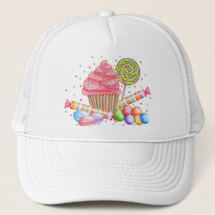 Wonderland Cupcake Candy Lollipop Sweet Tarts Trucker Hat
