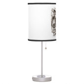Wonderland Don't Want To Go Among Mad People Quote Table Lamp (Left)