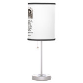 Wonderland Don't Want To Go Among Mad People Quote Table Lamp (Right)