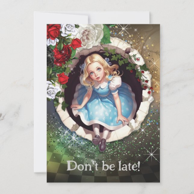 Wonderland Garden Party Invitation (Front)