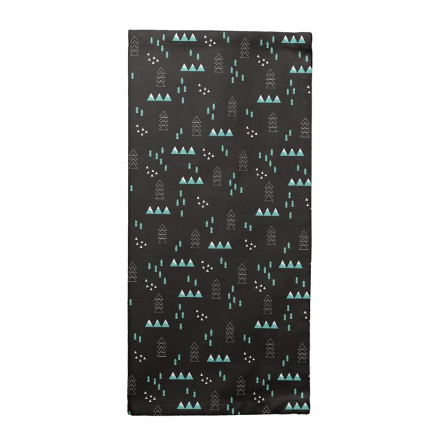 Wonderland Geometric Night Pattern Cloth Napkin (Half Fold)