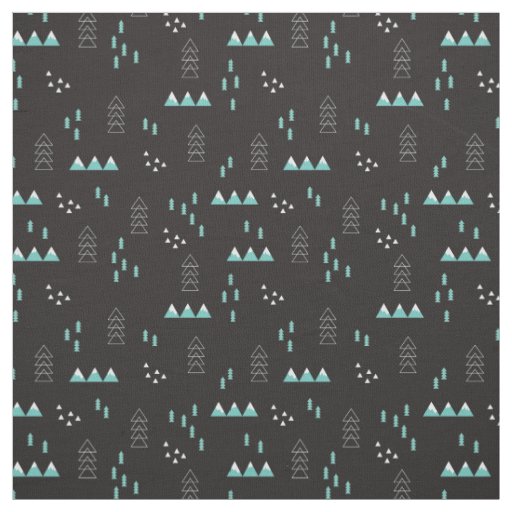 Wonderland Geometric Night Pattern Fabric