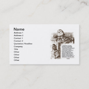 Wonderland Humpty Dumpty Words Mean Meaning Business Card