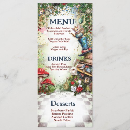 Wonderland Menu