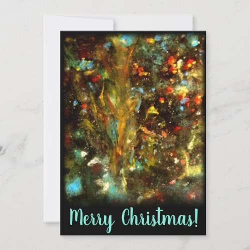 Wonderland Merry Christmas Magical Tree Holiday Card