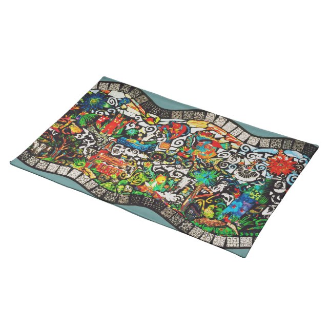 Wonderland Mosaic Placemat (On Table)