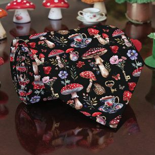Wonderland Mushroom Pattern Necktie Tie
