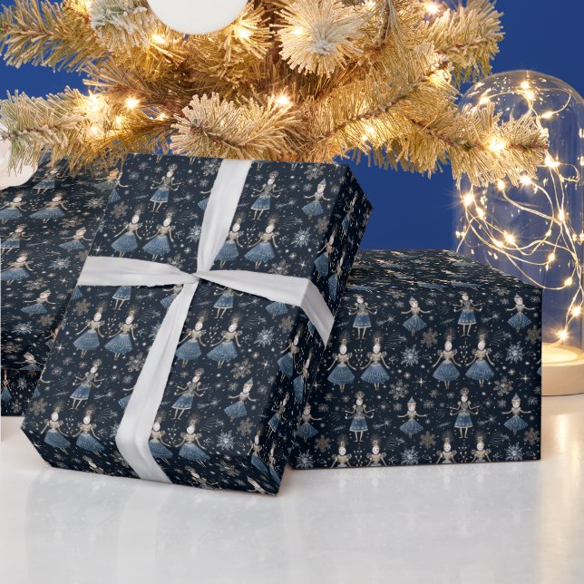 Wonderland Nutcracker, Waltz of the Snowflakes Wrapping Paper (Holidays)