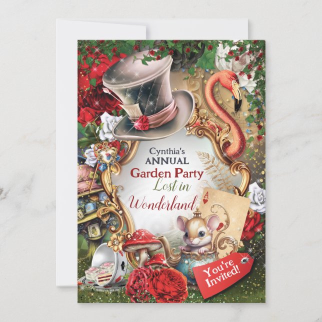 Wonderland Party Invitation (Front)