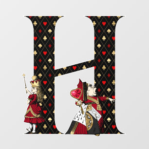 Wonderland Queen & Alice Letter H Wall Decal