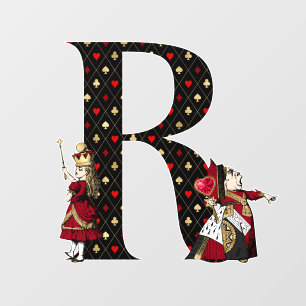 Wonderland Queen & Alice Letter R Wall Decal