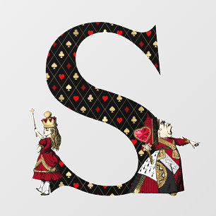 Wonderland Queen & Alice Letter S Wall Decal
