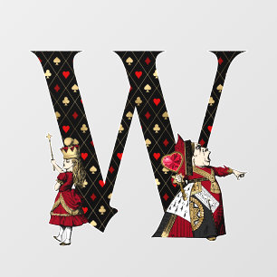 Wonderland Queen & Alice Letter W Wall Decal