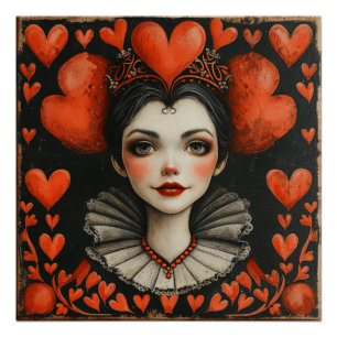 Wonderland Queen of Hearts: Royal Temperament Poster