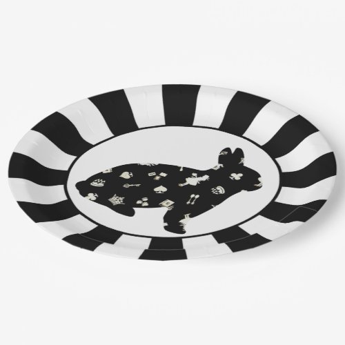 Wonderland Rabbit 1 Sunburst Paper Plates