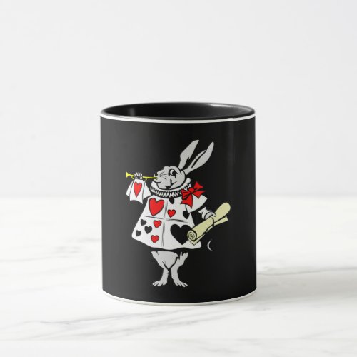 Wonderland Rabbit Easter Bunny Playing Music Mug