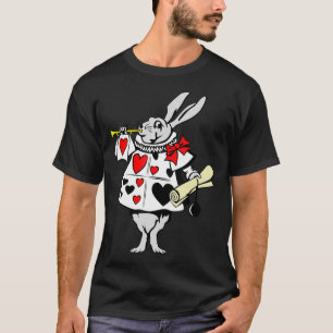 Wonderland Rabbit Easter Bunny Playing Music T-Shirt