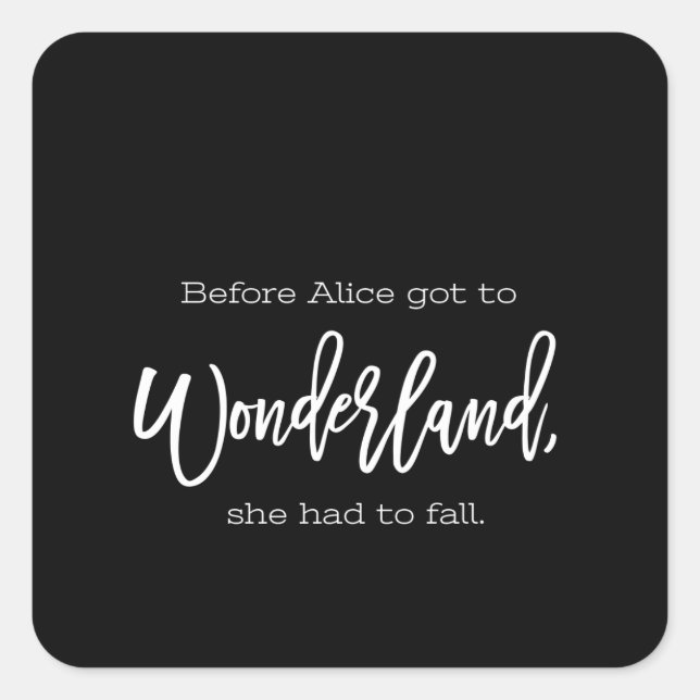 wonderland square sticker (Front)
