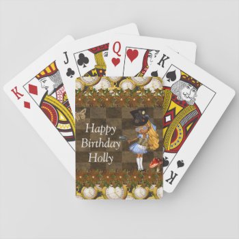 Wonderland Steampunk Birthday Party Playing Cards by StarStruckDezigns at Zazzle