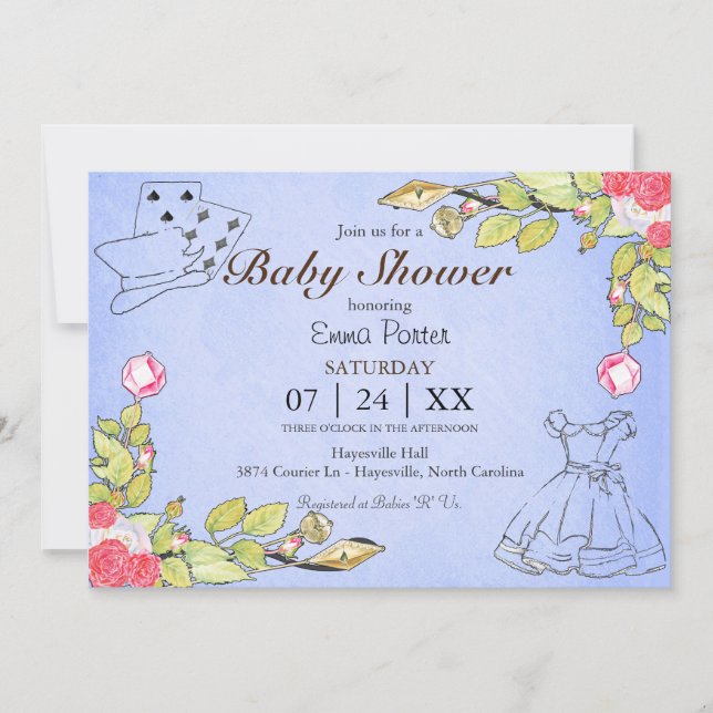 Wonderland Storybook Baby Shower Invitation (Front)