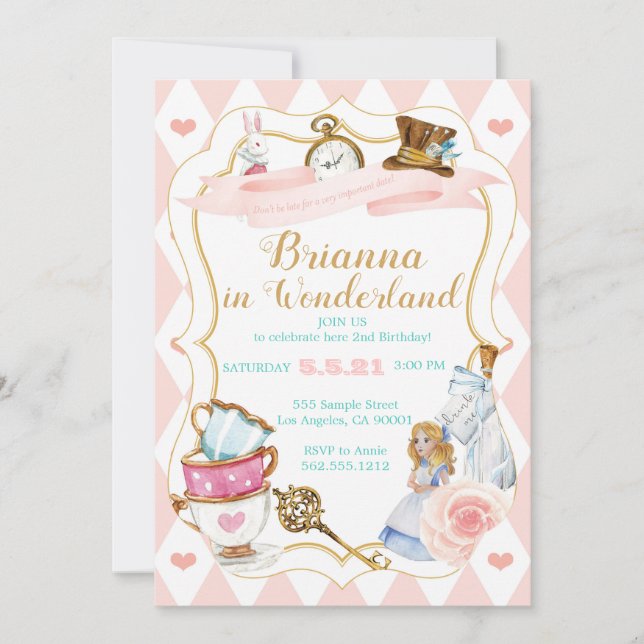 Wonderland Tea Party Invitation (Front)