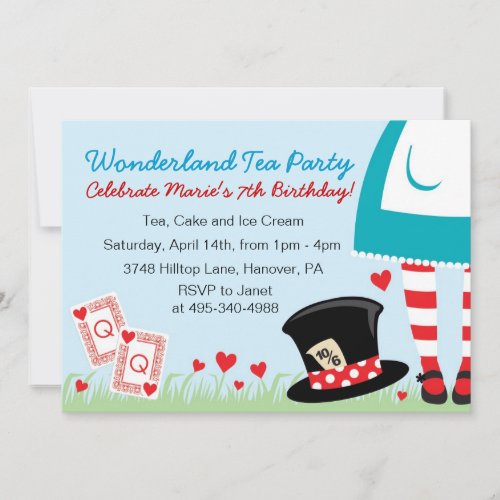 Wonderland Tea Party Invitations