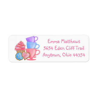 Wonderland Tea Party Return Address Labels