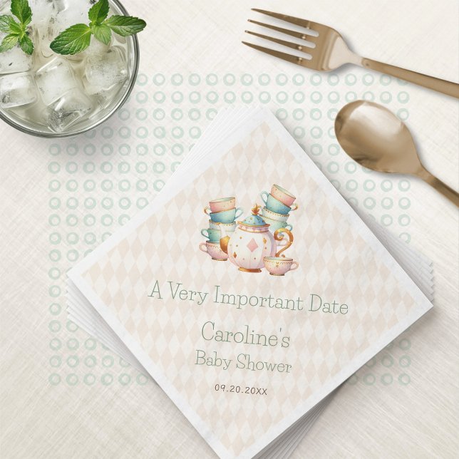 Wonderland Tea Party Shower Birthday Napkins (Creator Uploaded)