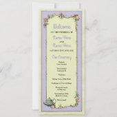Wonderland Teapot Floral Wedding Program Details (Front)