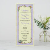 Wonderland Teapot Floral Wedding Program Details (Standing Front)