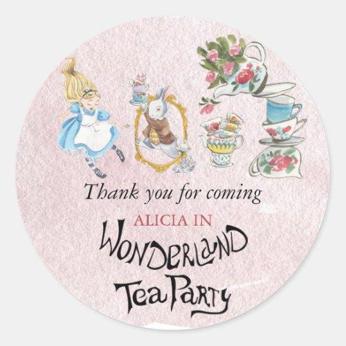 Wonderland  Thank You Party Stickers